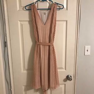 Pink and white checkered dress